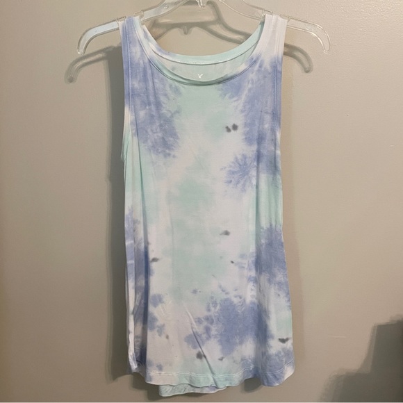 American Eagle Outfitters Tie-Dye Tank Top - Blue and White - Picture 1 of 4
